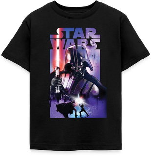 Spreadshirt Star Wars Darth Vader Met Rood Lichtzwaard T-Shirt Kinderen